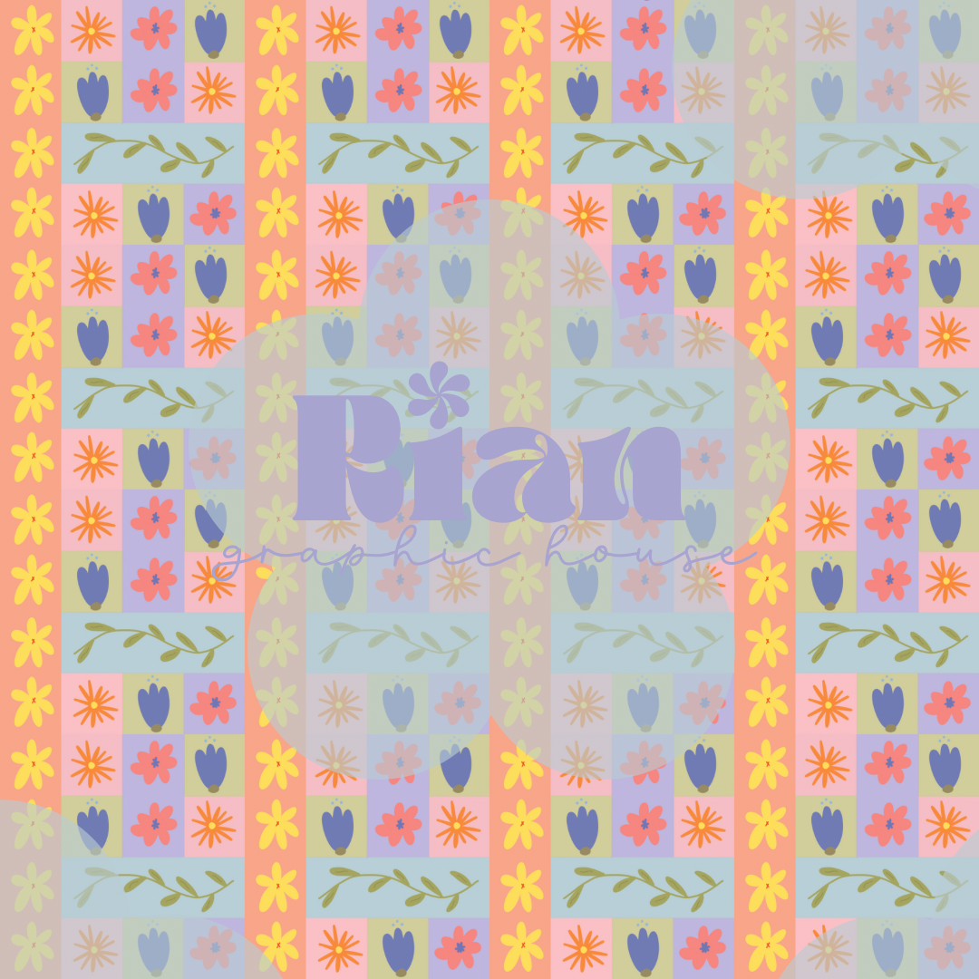 Granny’s Floral Patchwork Seamless