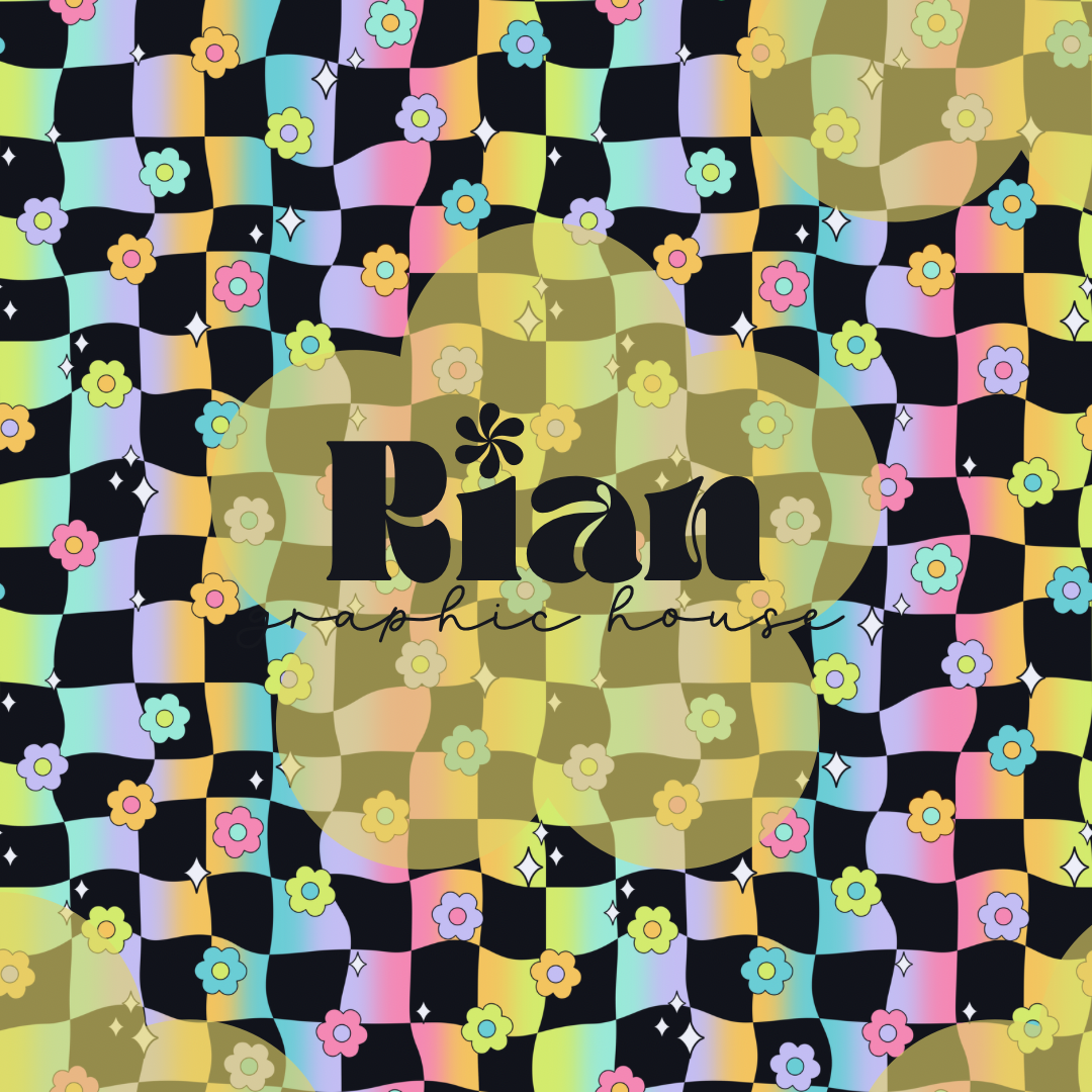 Retro Rainbow Beam Seamless