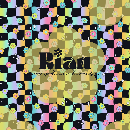 Retro Rainbow Beam Seamless
