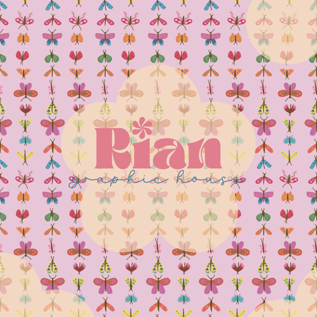 Spring Flutterflies//Petal Pink Seamless