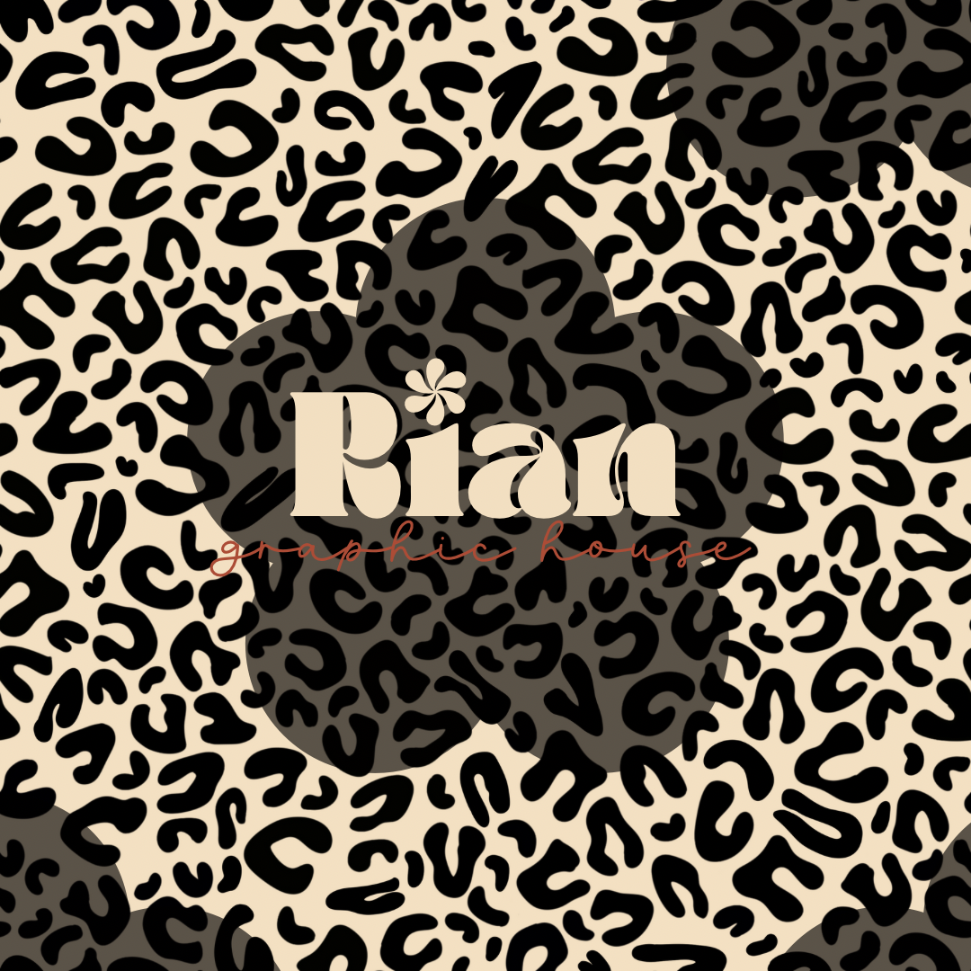 Leopard//Black on Cream Seamless