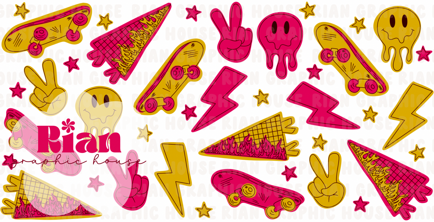 Urban Drip//Pink Sipper Wrap PNG