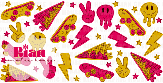 Urban Drip//Pink Sipper Wrap PNG