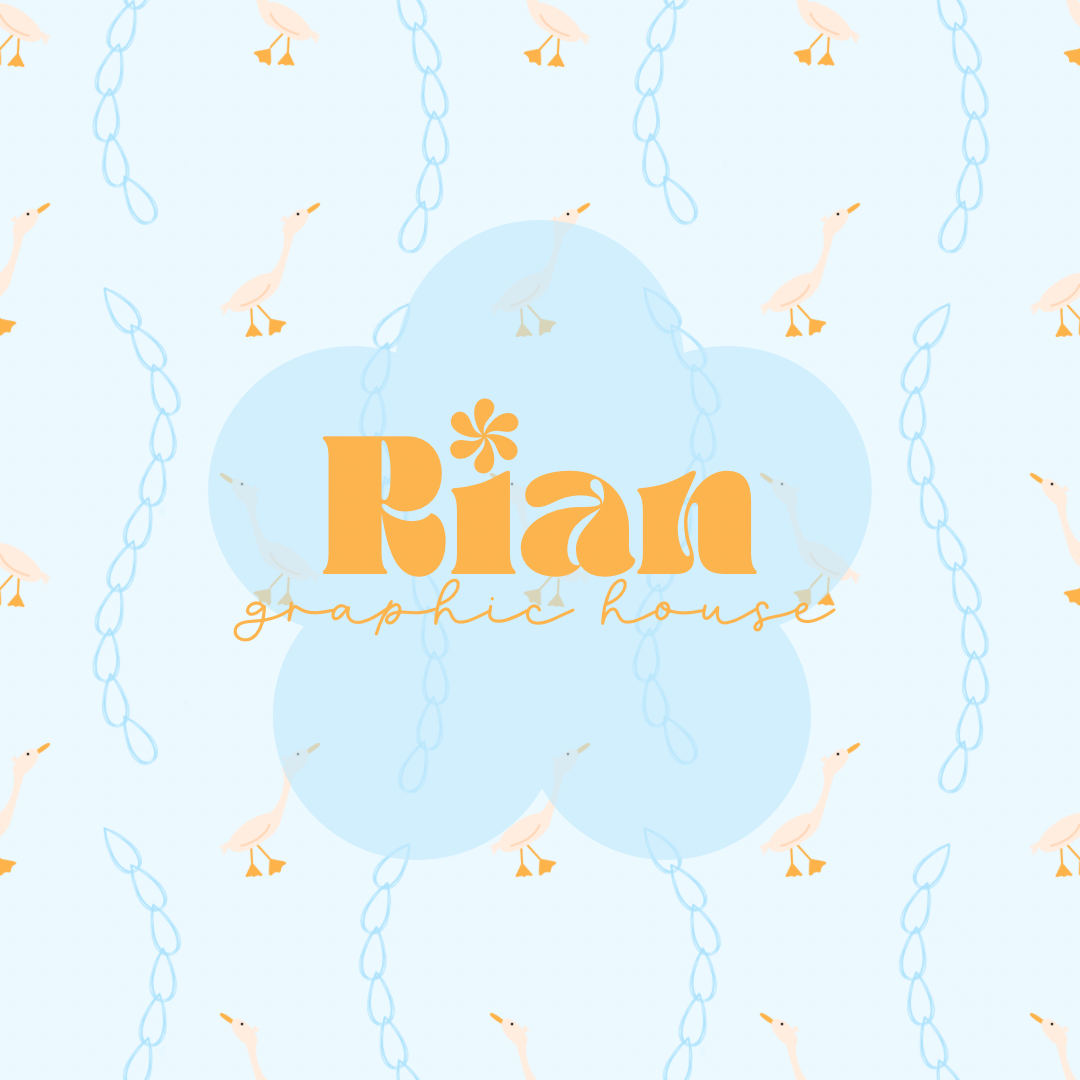 Runner Ducks//Blue Seamless