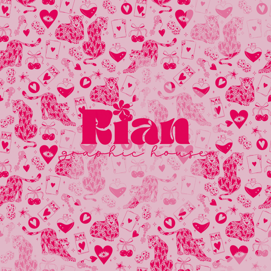 Lucky Leopard Love//Hot Pink Seamless