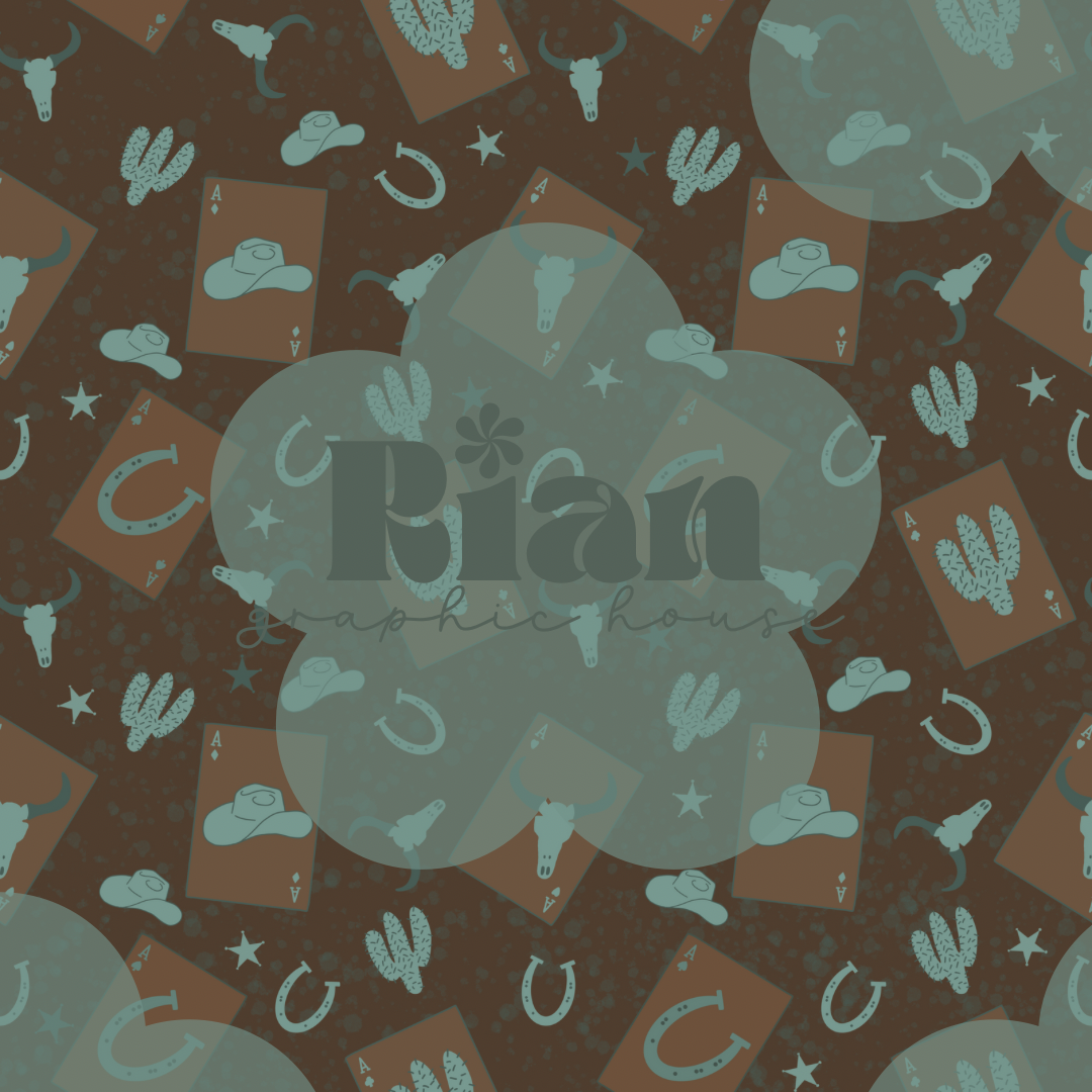 Aces + Spades//Brown Seamless