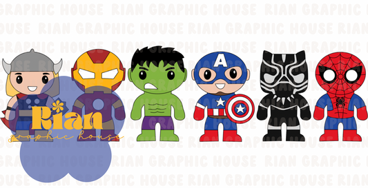 The Assemble Squad Sipper Wrap PNG