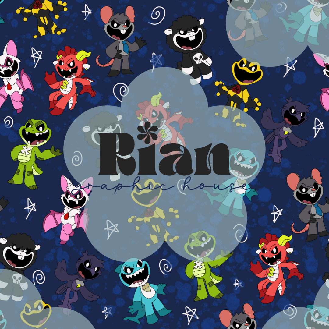 Nightmarish Critters Seamless