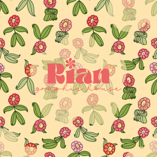 Happy Little Daisies Seamless