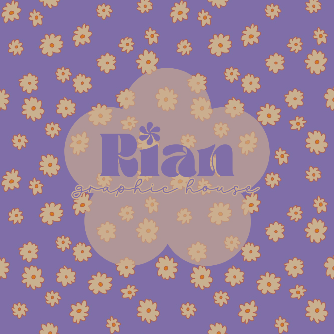 Vintage Simple Floral//Purple Seamless