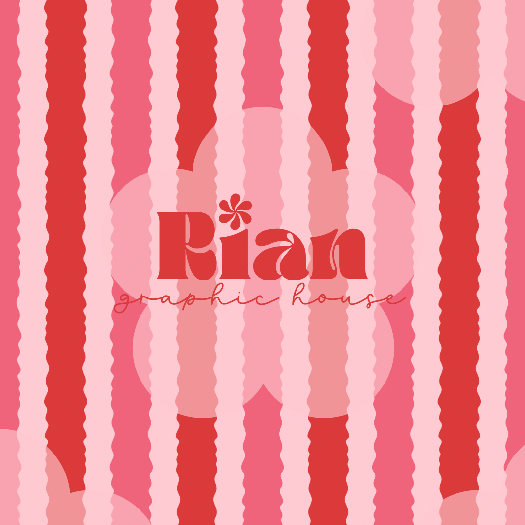 Wiggly Stripes//Sugared Strawberries Seamless