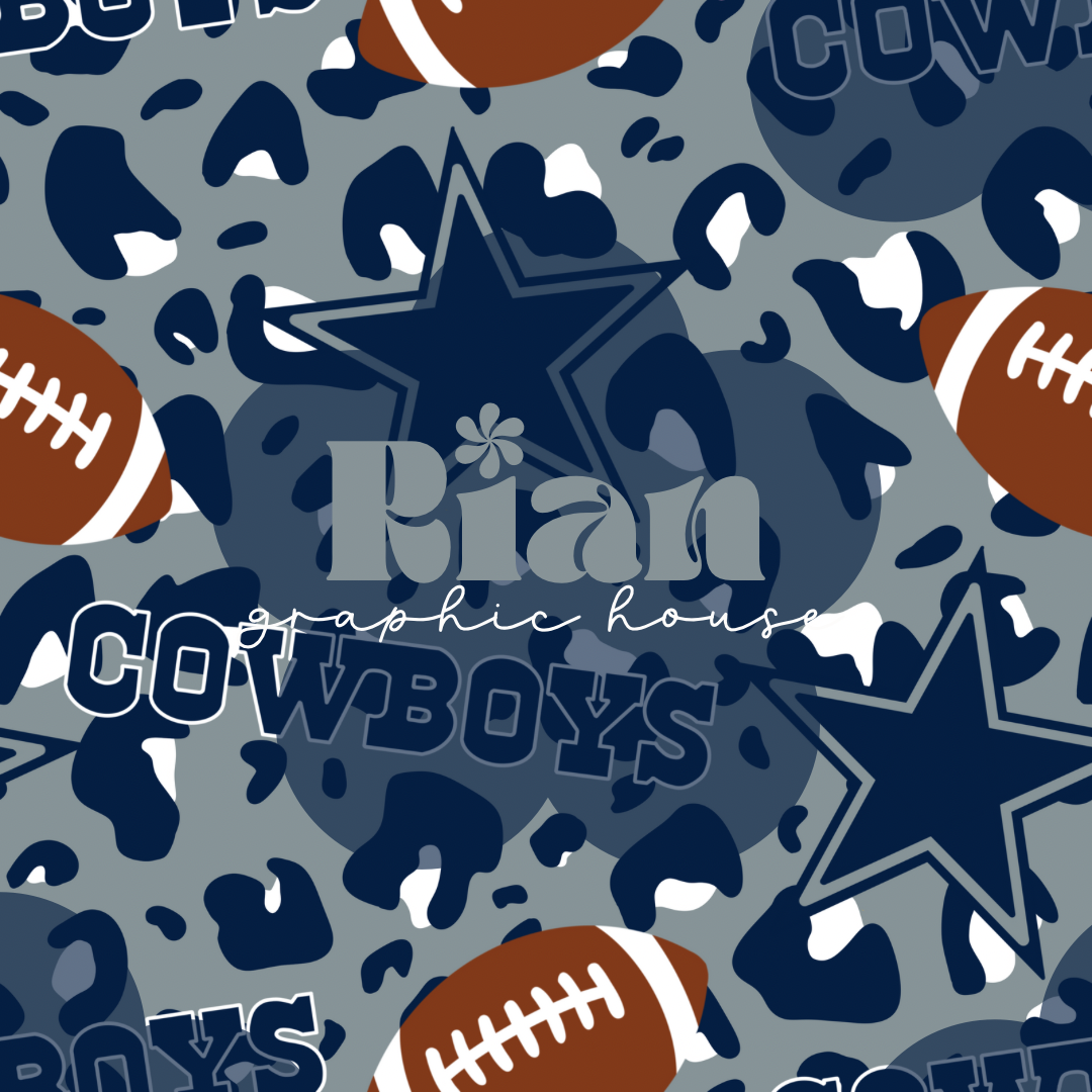 Leopard Cowboys//Gray Seamless