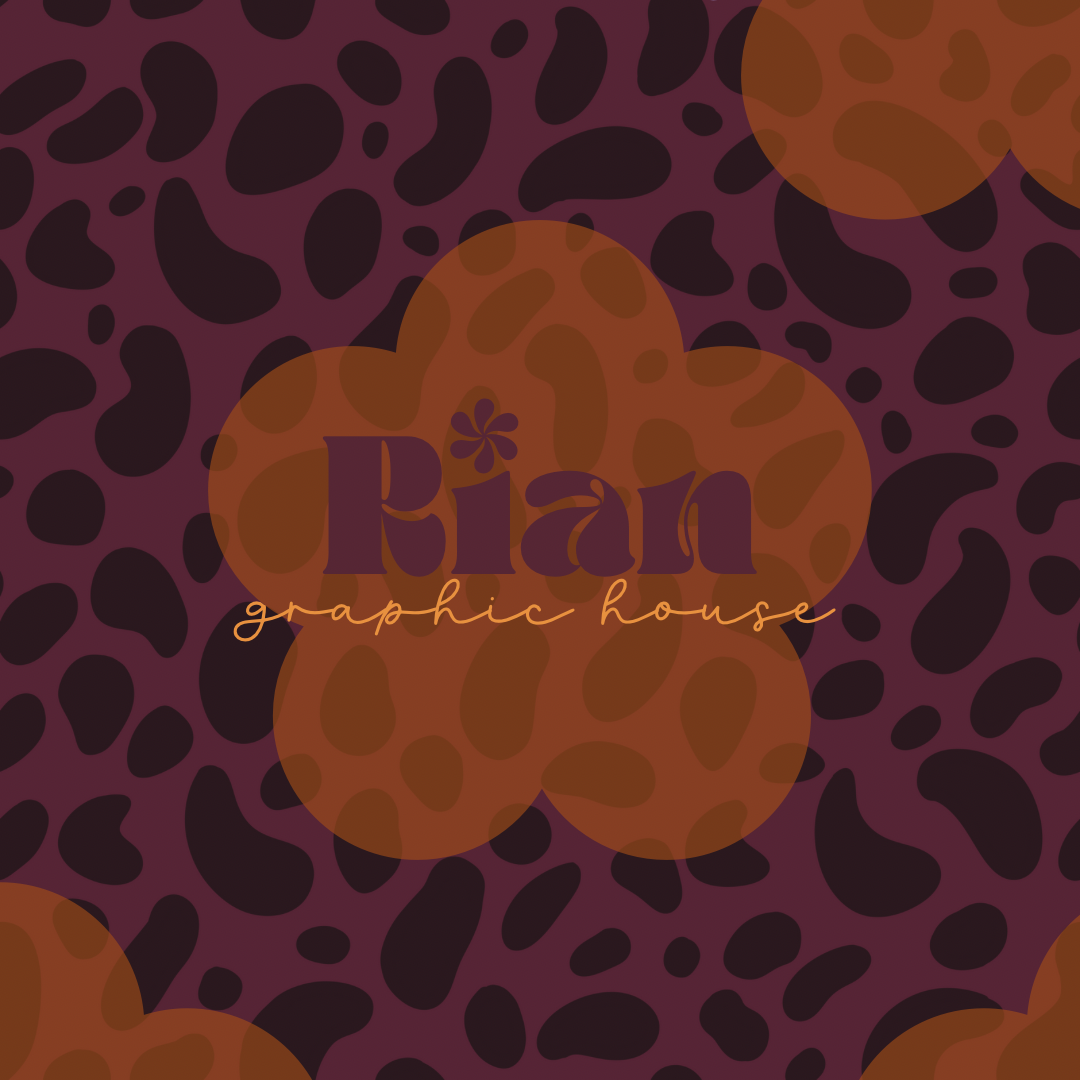 It’s a Boho Fall//Purple Leopard Seamless