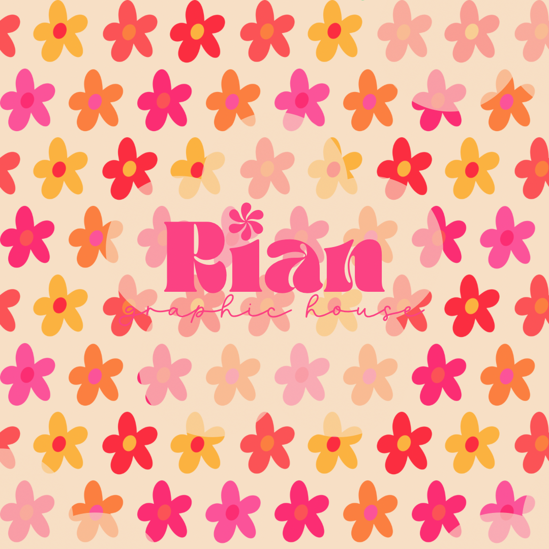 Dainty Daisies//Hot Pink Seamless