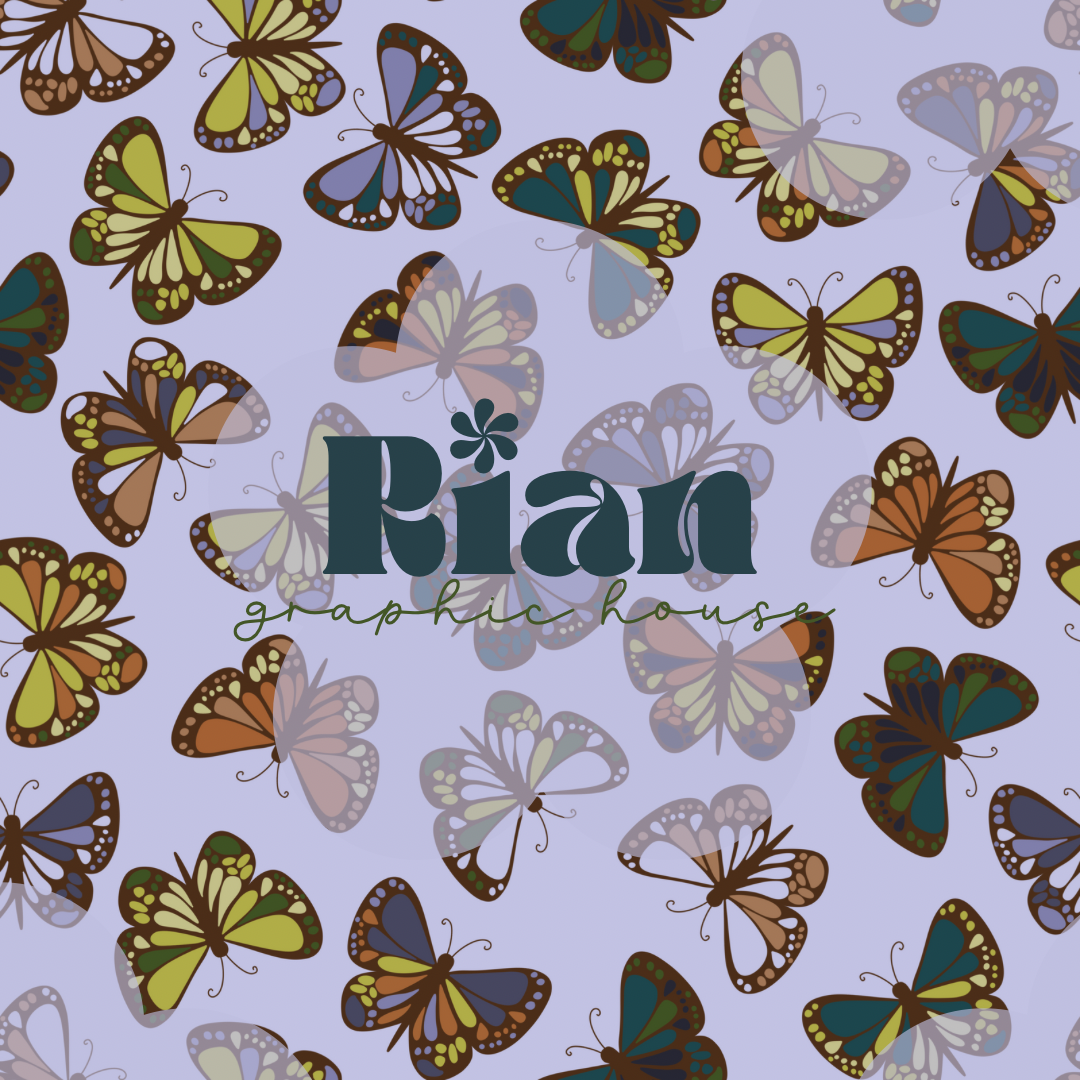 Forest Butterflies//Lilac Seamless