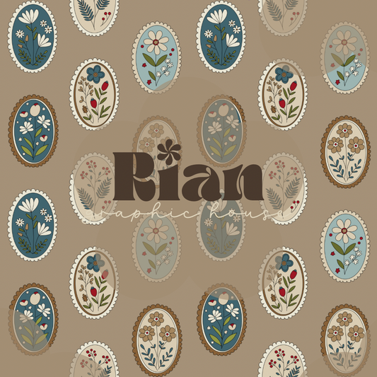 Wallflower//Blue Seamless