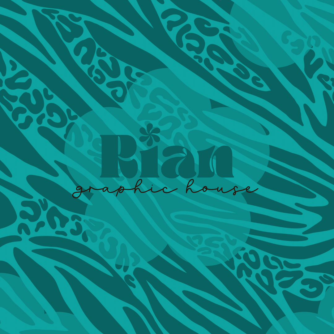 Animal Remix//Teal Electric Jungle Seamless