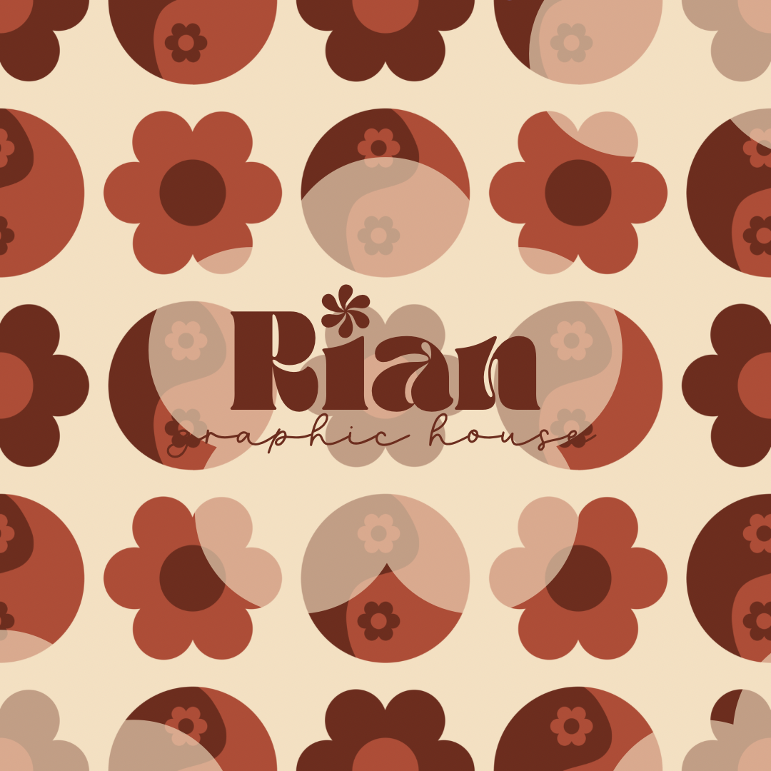 Indy Blooming//Rust Seamless