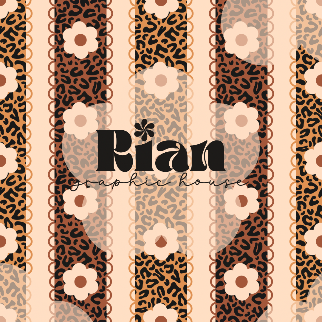 Daisy Stitch//Leopard Seamless