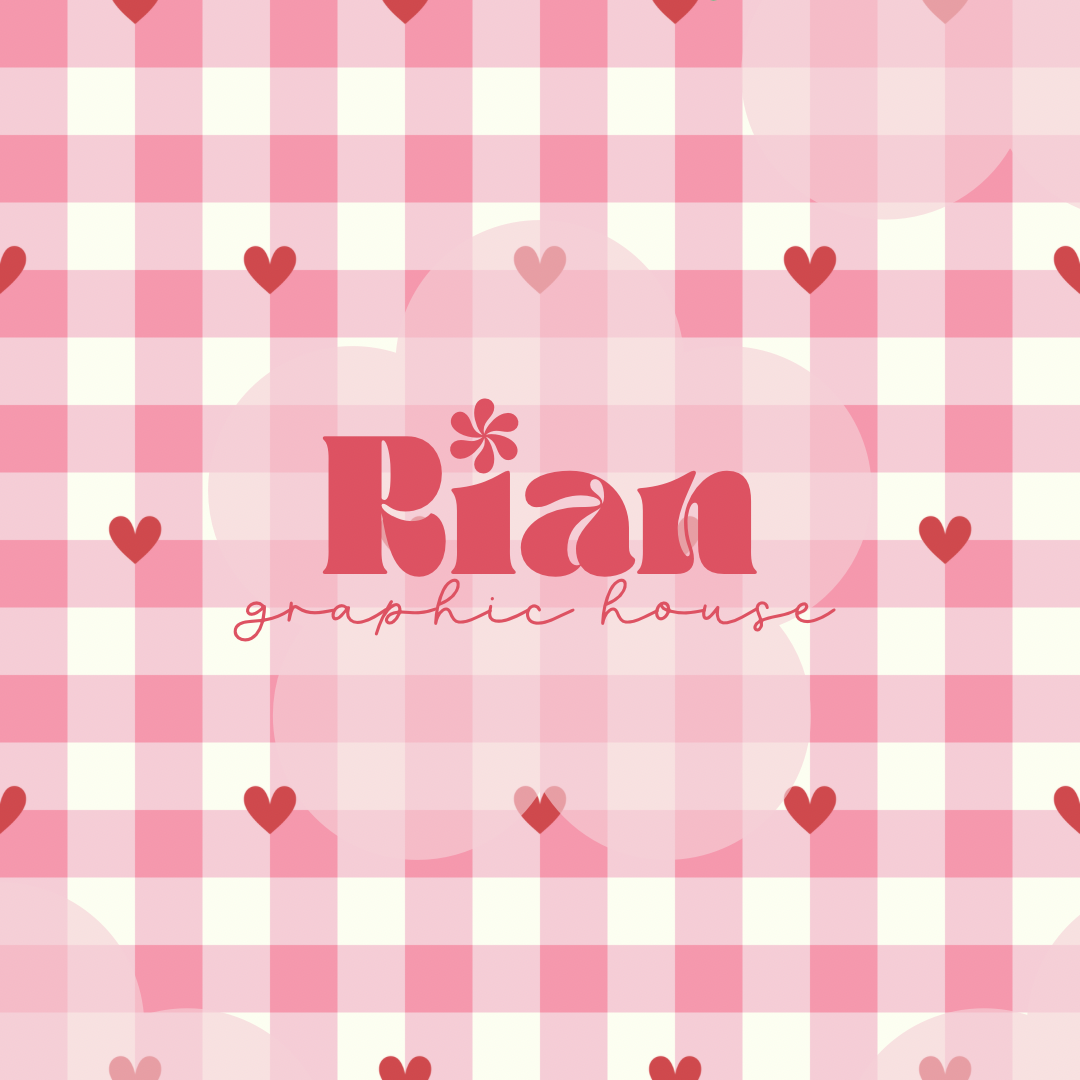 Gingham Hearts Seamless