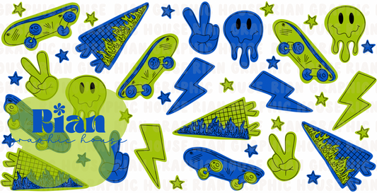 Urban Drip//Electric Sipper Wrap PNG