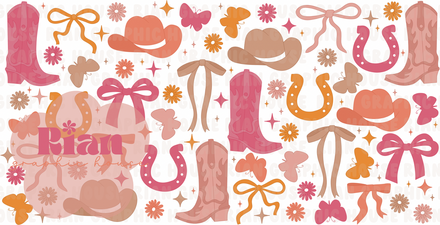 Giddy Up Cowgirl! Sipper Wrap PNG