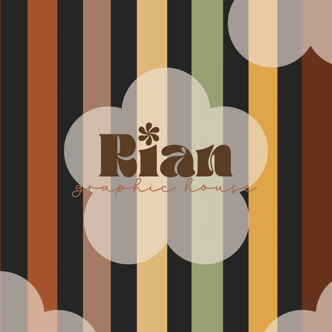 Oh My Gourd Stripes/Charcoal Seamless