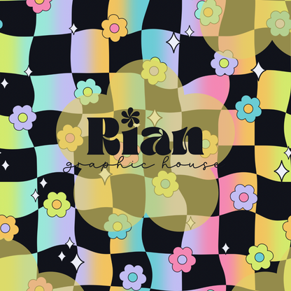 Retro Rainbow Beam Seamless