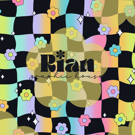 Retro Rainbow Beam Seamless