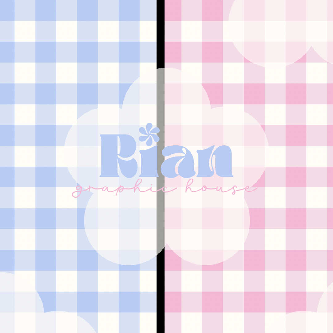 Gingham//English Garden Seamless