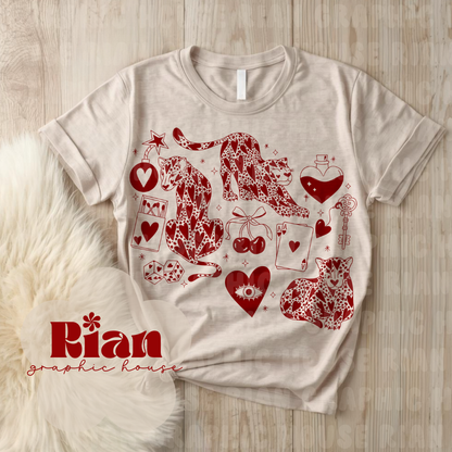 Lucky Leopard Love//Red PNG