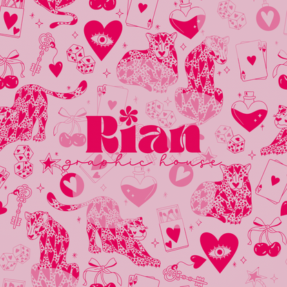 Lucky Leopard Love//Hot Pink Seamless