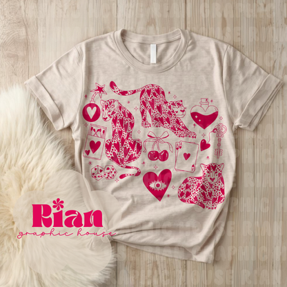 Lucky Leopard Love//Hot Pink PNG