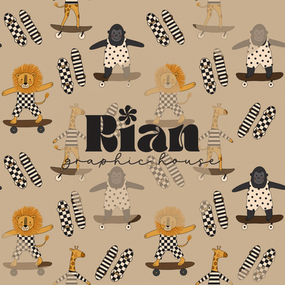 Safari Skate Park Seamless