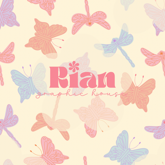 Butterfly Kisses + Dragonfly Wishes Seamless