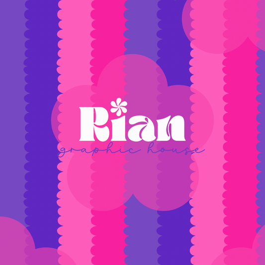 Scalloped Edges//Magenta Seamless