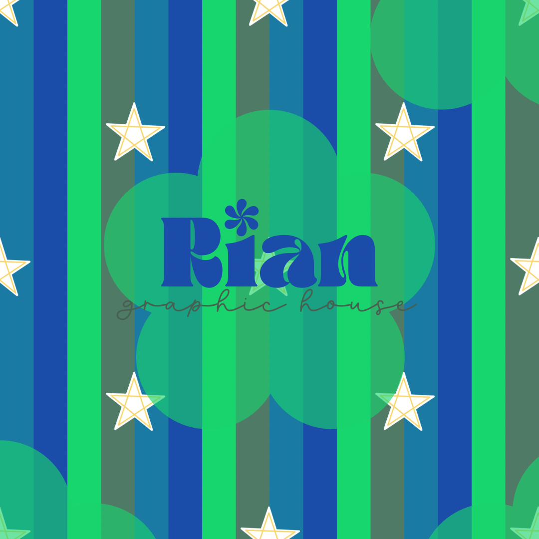 Starlit Stripes//Lime Green Seamless