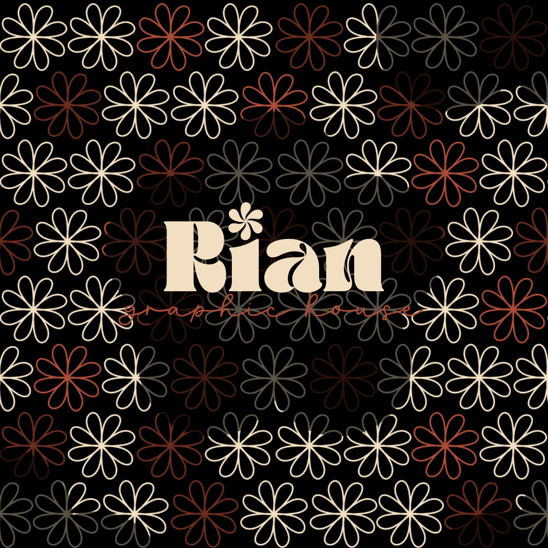 Petalcode//Black with Multicolors Seamless