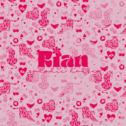 Lucky Leopard Love//Hot Pink Seamless