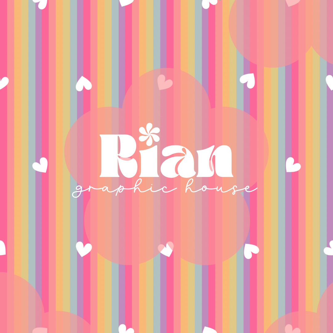 Rainbow Hearts//Retro Seamless