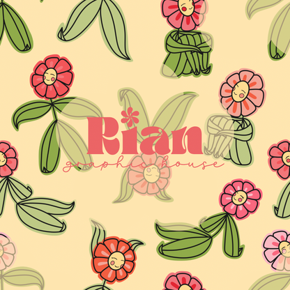 Happy Little Daisies Seamless