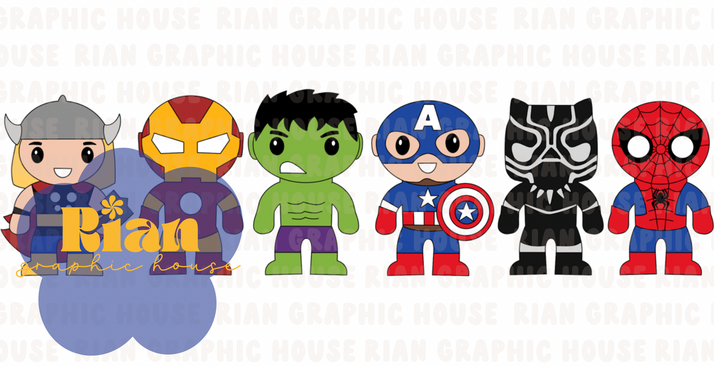 The Assemble Squad Sipper Wrap PNG