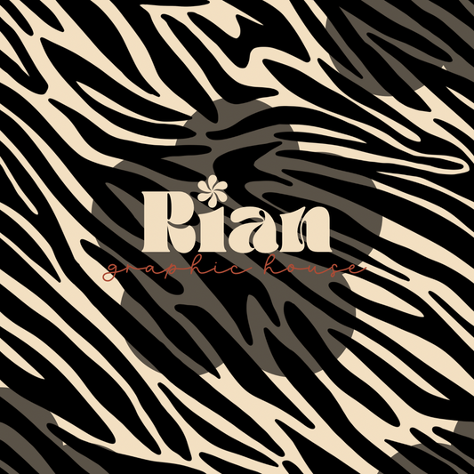 Zebra//Black on Cream Seamless