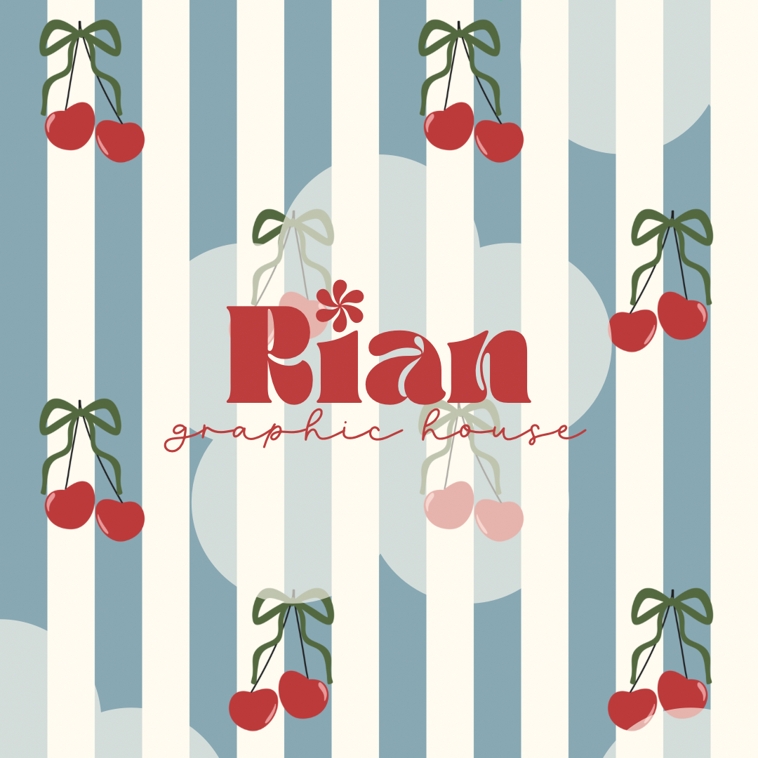 Cherry Stripe Seamless