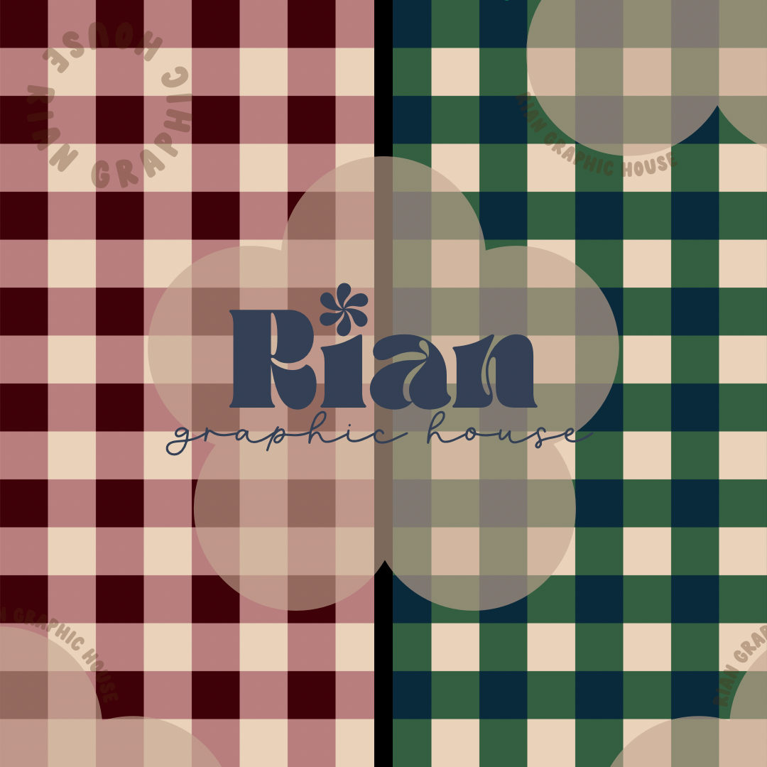 Gingham//Rosewood Heirloom Seamless