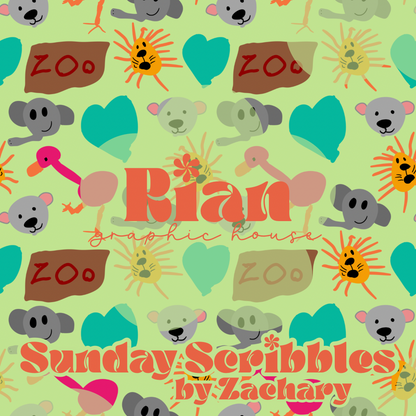 Zoo Day//Sunday Scribbles Seamless