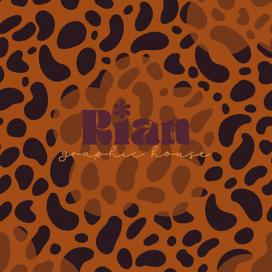 It’s a Boho Fall//Orange Leopard Seamless