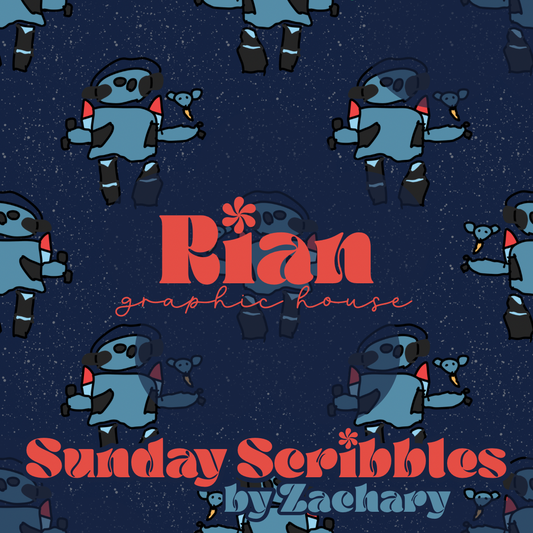 Rocket Bot//Sunday Scribbles Seamless
