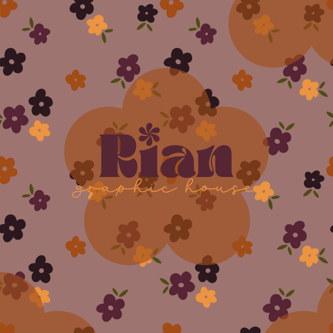 Simple Floral//Boho Seamless