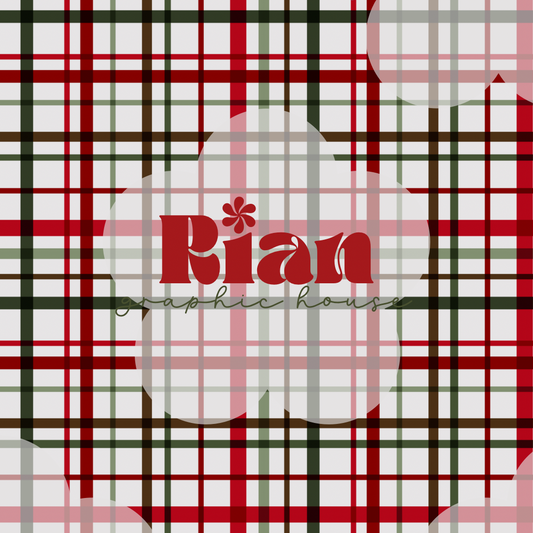 Oh, Ho The Mistletoe Plaid Seamless